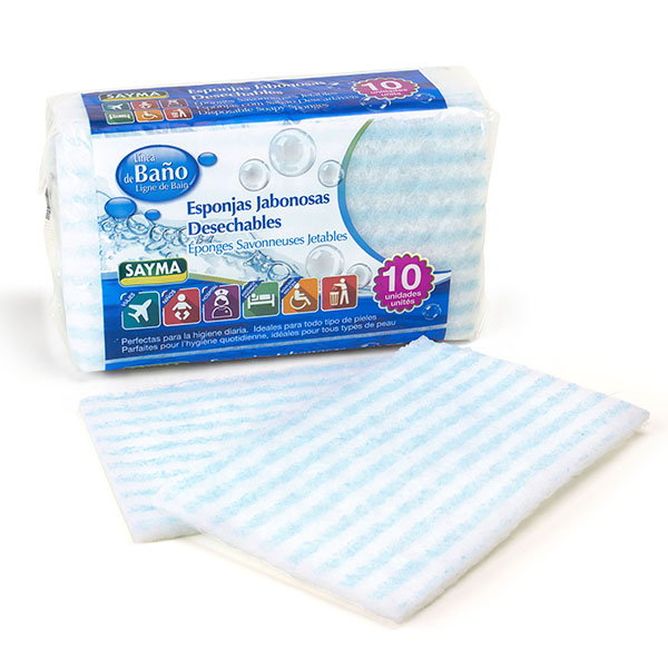 Ref. 345 - 10 Esponjas jabonosas desechables